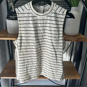 Madewell Women’s Striped Cotton Blend Knit Sleeveless Top size small